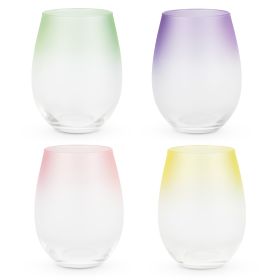 Frosted: Ombre Stemless Wine Glasses by Blush