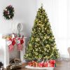 6ft Automatic Tree Structure PE PVC Material 500 Lights Warm Color 9 Modes With Remote Control 900 Branches With Pine Needles Christmas Tree Green