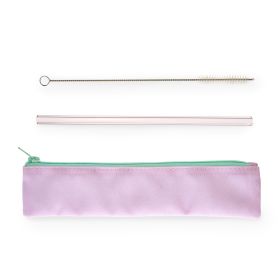 Lavender Glass Straw Set by Blush