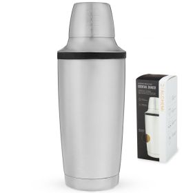 Alchemi Vacuum Insulated Cocktail Shaker in Brushed Steel Vi