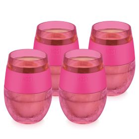 Wine FREEZE Cooling Cup in Translucent Magenta Set of 4 by HOST