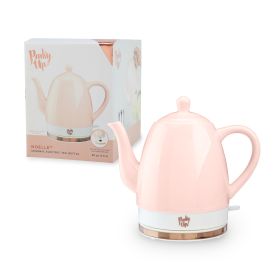 Noelle Pink Ceramic Electric Tea Kettle by Pinky Up