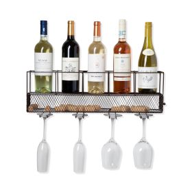 Wall Mounted Wire Wine Shelf and Cork Cage by True