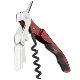 Truetap: Double-Hinged Waiter's Corkscrew in Metallic Red