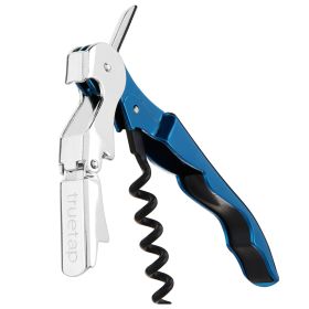 Truetap: Double-Hinged Waiter's Corkscrew in Metallic Blue