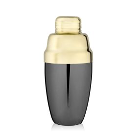 Deco Heavyweight Cocktail Shaker in Black & Gold Viski