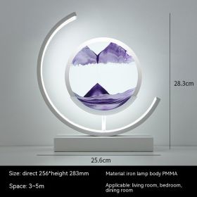 Chinese Style Decorative Glass Hourglass Table Lamp (Option: Purple Qi East White-Remote control switch-US)