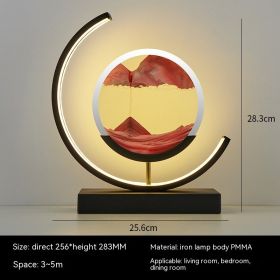 Chinese Style Decorative Glass Hourglass Table Lamp (Option: Red Luan Tianxi Black-Remote control switch-US)