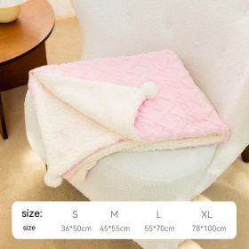 Pet Blanket Ins Style Solid Color (Option: Ins Gentle Pink-M)