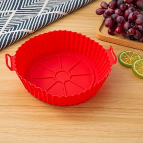 Non Stick Food Grade High Temperature Resistant Silicone Steaming Pan Mat (Option: Round red-17X5CM)