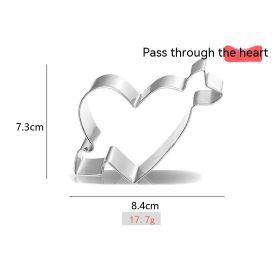 Valentine's Day Series Biscuit Mold Love Shape (Option: Through Heart)