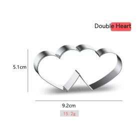 Valentine's Day Series Biscuit Mold Love Shape (Option: Doppel Herz)