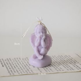 Angel Candle Aromatherapy Desktop Decoration (Color: Purple)