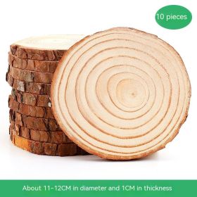 Annual Round Wood Piece Diy Decorative Painting (Option: 11to12cm Thick 1cm10 Pieces)