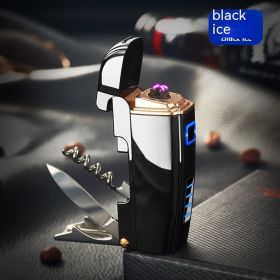 Metal Multifunctional Induction Charging Lighter (Option: Black Ice)