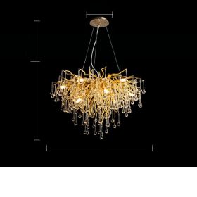 Postmodern Light Luxury Chandelier Water Drop Crystal Lamp Atmosphere (Option: 150C-9W light source)