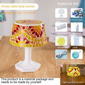 Children's Mosaic Table Lamp Diy Handmade (Option: Sunset)