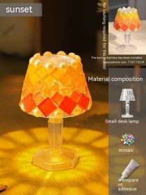 Mosaic Table Lamp Diy Handmade Material Kit (Option: Sunset Afterglow S)