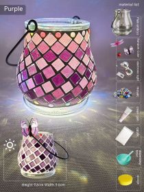 Mosaic Candlestick Diy Material Package (Option: Purple Material Package)