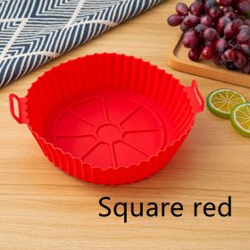 Non Stick Food Grade High Temperature Resistant Silicone Steaming Pan Mat (Option: Square red-17.5X17.5X5 CM)