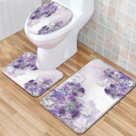 Modern Minimalist Bathroom Mats Three-piece Set (Option: Wn220909 A002-50x80cm)