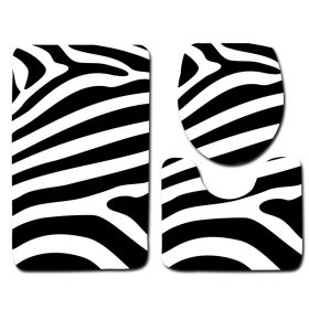 Modern Minimalist Bathroom Mats Three-piece Set (Option: Animal Pattern 03-45x75CM)