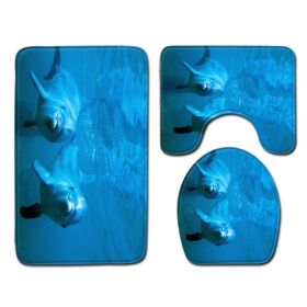 Modern Minimalist Bathroom Mats Three-piece Set (Option: PJ220714 A002-50x80cm)