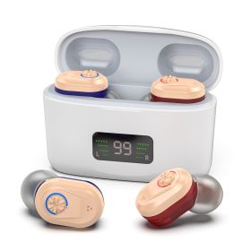 New TWS In-ear Digital Display Charging Warehouse Digital Hearing Aid (Option: Red And Blue-Z 127D)