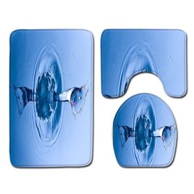 Modern Minimalist Bathroom Mats Three-piece Set (Option: PJ220621 A002-45x75CM)