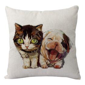 Pillow Cover Linen Digital Printing Cushion (Option: Ym13 22-45x45cm)