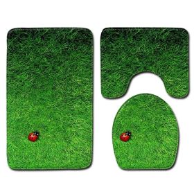 Modern Minimalist Bathroom Mats Three-piece Set (Option: C1221 19-50x80cm)