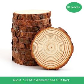 Annual Round Wood Piece Diy Decorative Painting (Option: 7to8cm Thick 1cm10 Pieces)