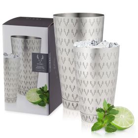 Stainless Shaker Tin Set by Viski (Color: Silver, Material: Stainless Steel (304))