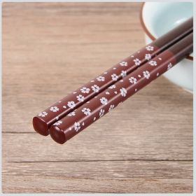 Wooden Japanese Style Chopsticks Household Craft Chopsticks Wooden Tableware (Option: Type D)