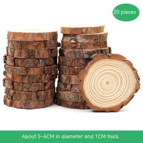 Annual Round Wood Piece Diy Decorative Painting (Option: 5to6cm Thick 1cm20 Pieces)