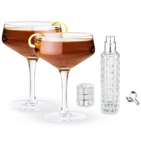 Viski martini Kit (Color: Clear, Material: Glass)