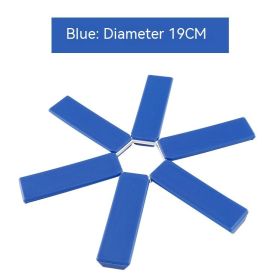 Round Foldable Storage Pot Mat Placemat Heat Insulation And Anti-scald (Option: Sapphire Blue)