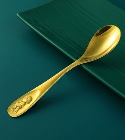 Pure Copper Spoon Brass Solid Thickening (Option: Little Girl's Copper Spoon)