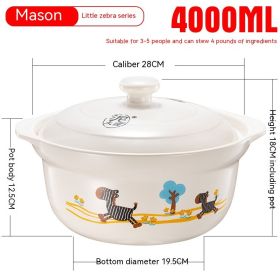 Casserole Stew Household Coal-fired Gas Soup Ceramic High Temperature Resistant Stew Tile (Option: 14Style)